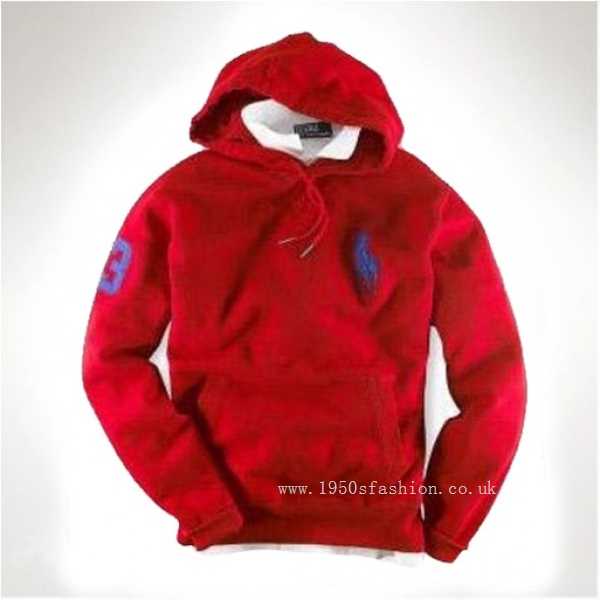 Polo Ralph Lauren Patriotic Winered Big Pony Hoodie(Low Price,Element,Hot ,Zip)